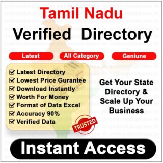 Tamil Nadu & Chennai B2B Company Database – 2 Lakh Verified Business Leads (Excel Download)